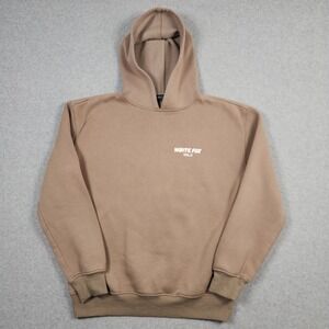 White Fox Hoodie Small Medium Brown Tan Vol 3 Sweatshirt Puff Print Pullover